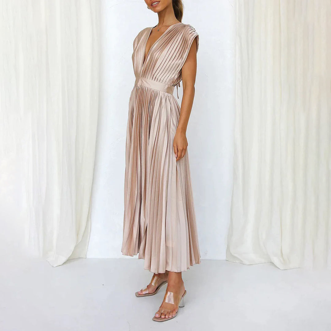 Flowy Printed Dress for Women - Effortless Casual Style