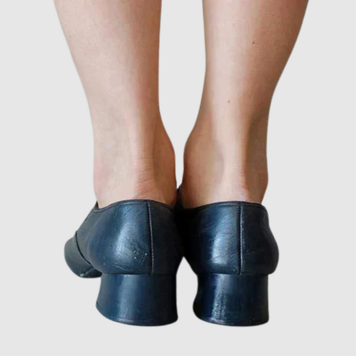 Mary Jane Block Heel Shoes - Classic Buckle Strap Pumps