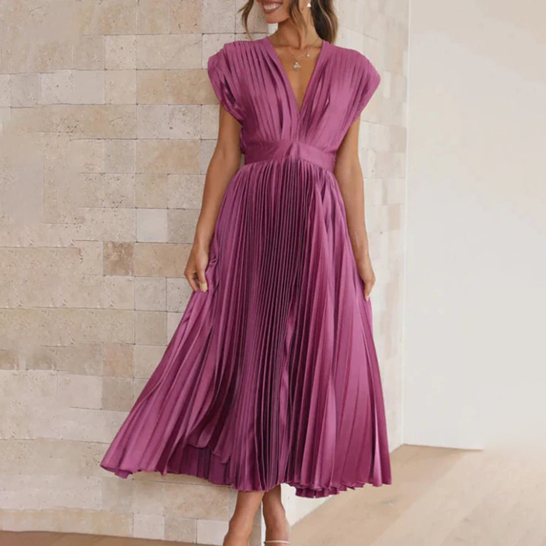 Flowy Printed Dress for Women - Effortless Casual Style