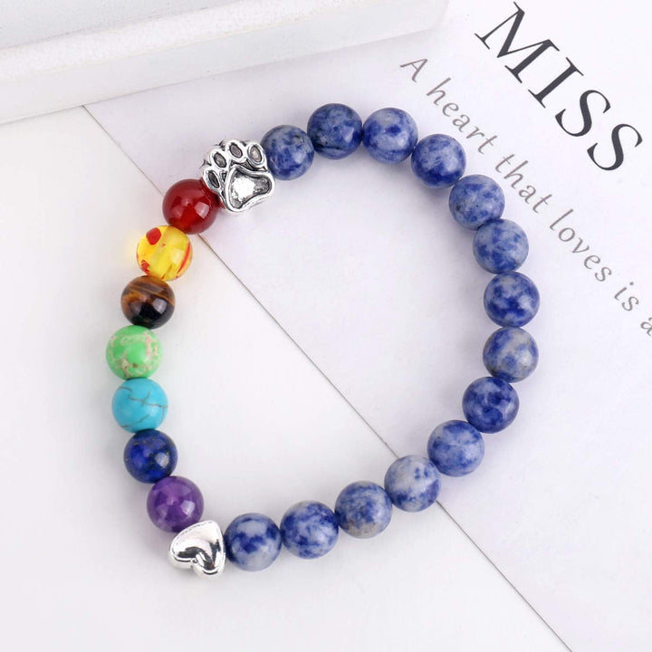 Chakra Bracelet - Colorful Beaded Stretch Bracelet for Women