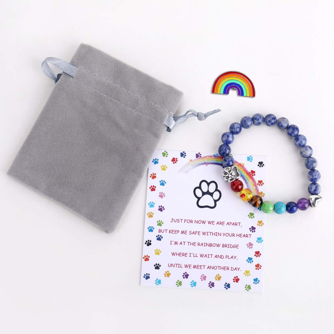 Chakra Bracelet - Colorful Beaded Stretch Bracelet for Women