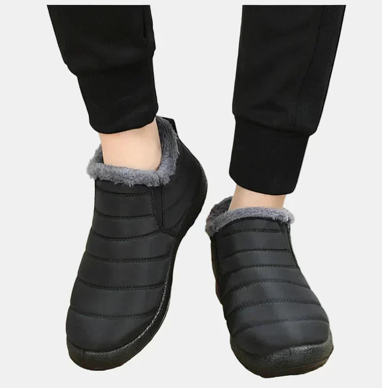 Waterproof Winter Boots for Women Fleece Lined Slip On Ankle