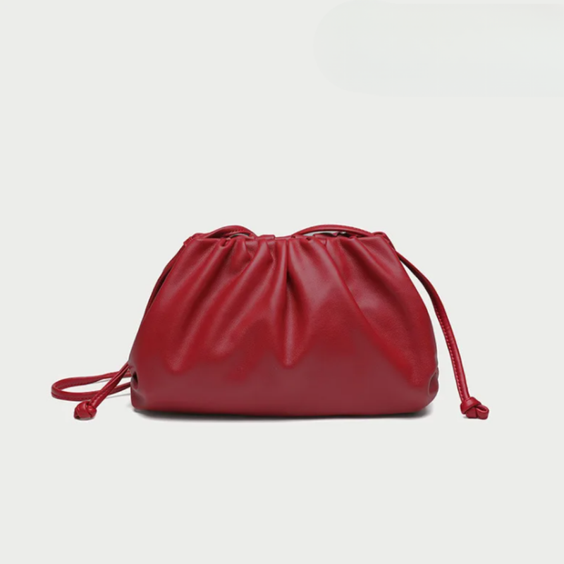 Hobo Shoulder Bag in Soft Vegan Leather - Convertible Crossbody