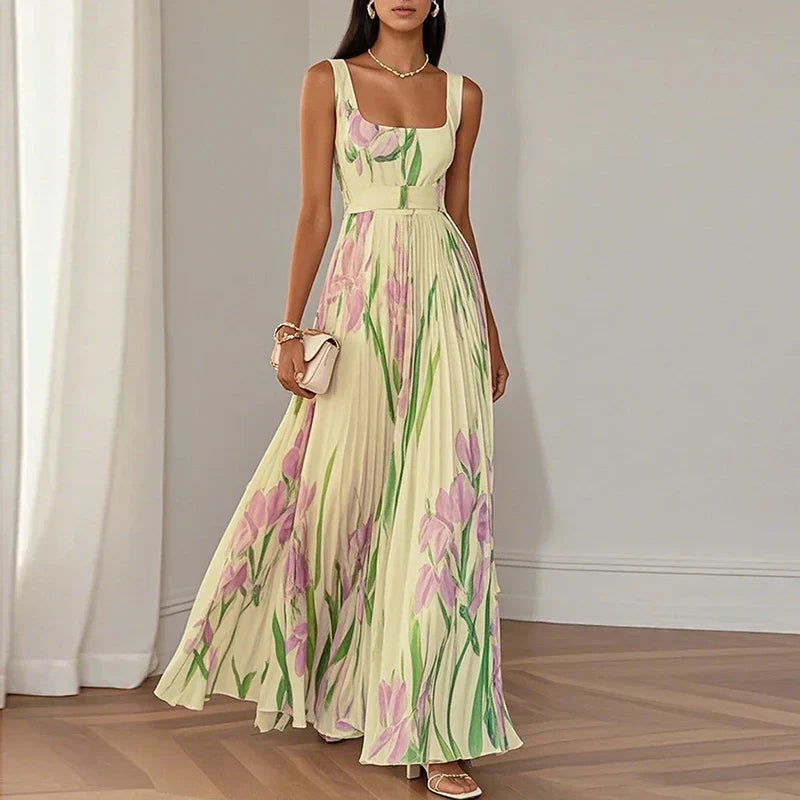 Floral A-Line Maxi Dress for Women | Elegant Grace Style