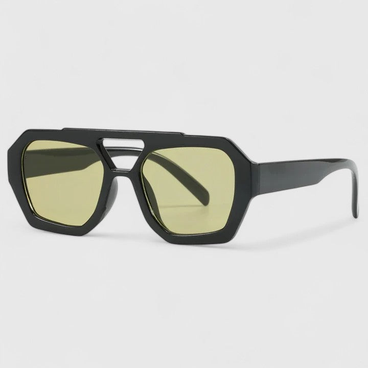 Leopard Print Sunglasses with Double Bridge Design for Women
