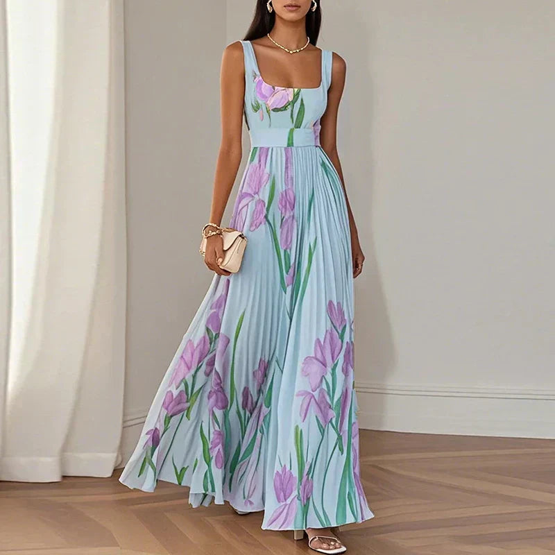 Floral A-Line Maxi Dress for Women | Elegant Grace Style
