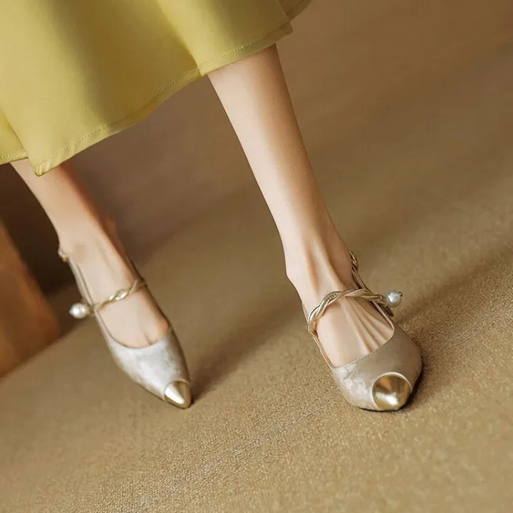 Mary Jane Pumps with Ankle Strap - Classic Comfortable Heels