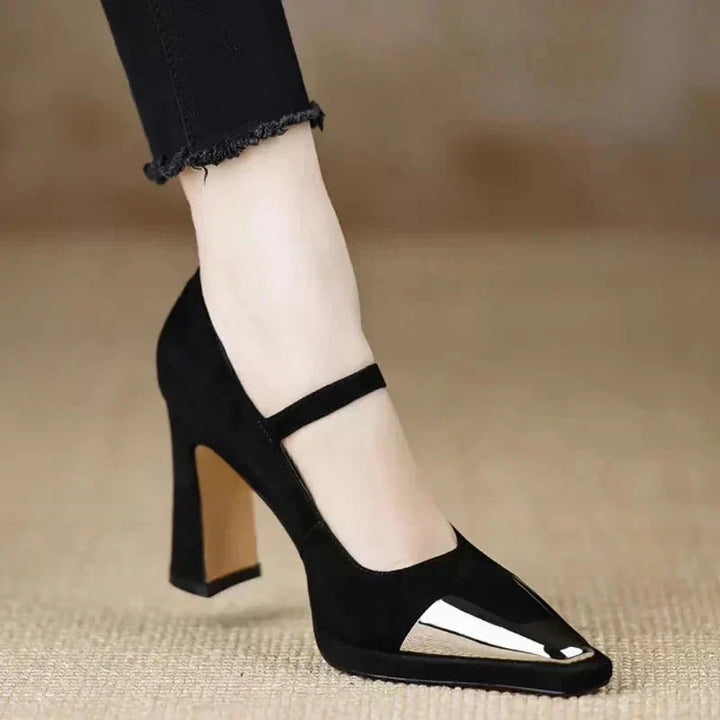 Mary Jane Pumps with Ankle Strap for Women