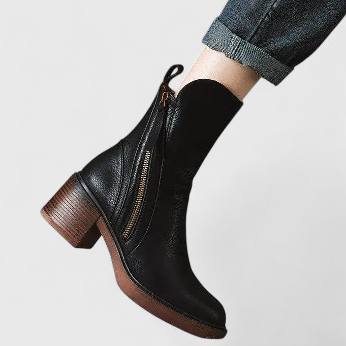Elegant Knee High Boots for Women - Timeless Leather Design