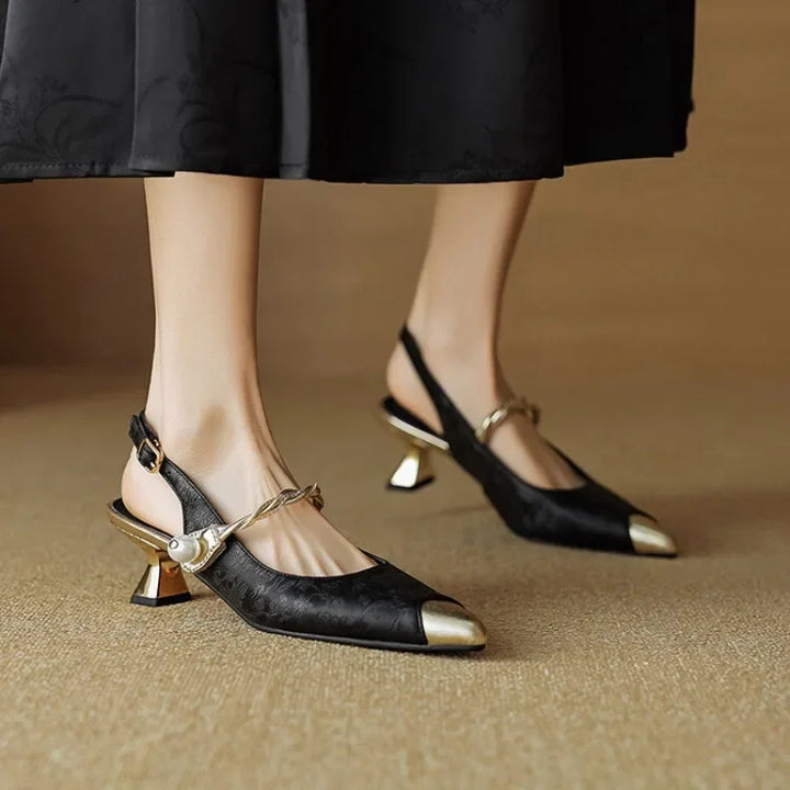 Mary Jane Pumps with Ankle Strap - Classic Comfortable Heels