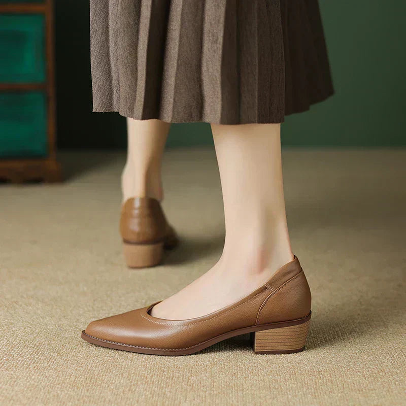 Mary Jane Heels for Women - Mid Heel Comfortable Strap Shoes