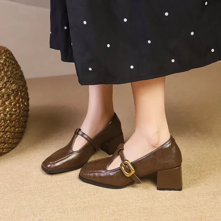 French Mary Jane Flats for Women | Comfortable Ankle Strap Shoes