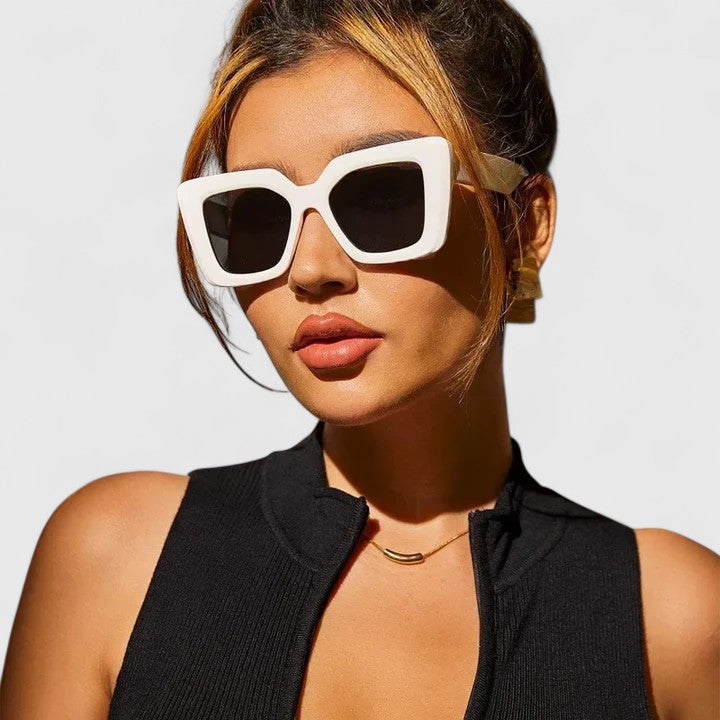 Oversized Sunglasses Women - Geometric Frame UV Protection