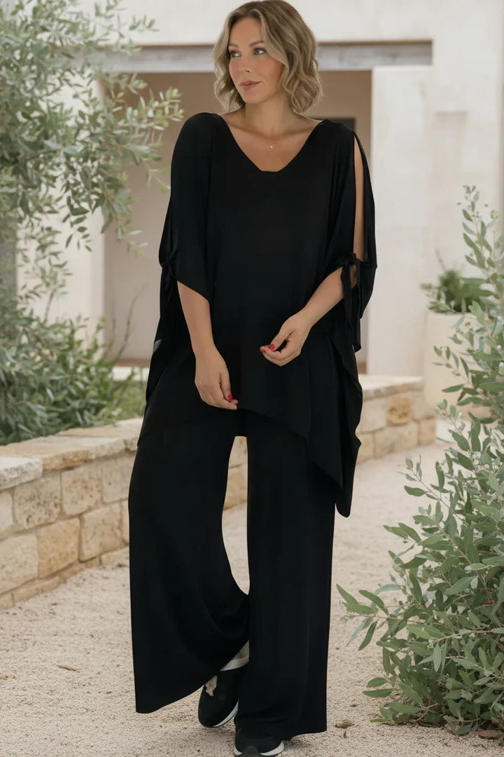 Relaxed Drape Co-Ord Set for Women - Two Piece Loungewear Outfit