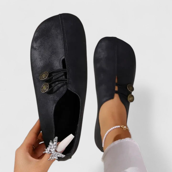 Women's Leather Loafers - Comfortable Slip On Flats