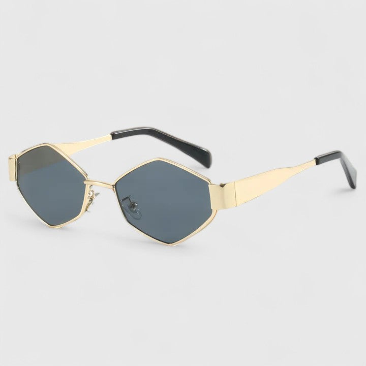 Hexagon Sunglasses Women Vintage Metal Frame UV Protection