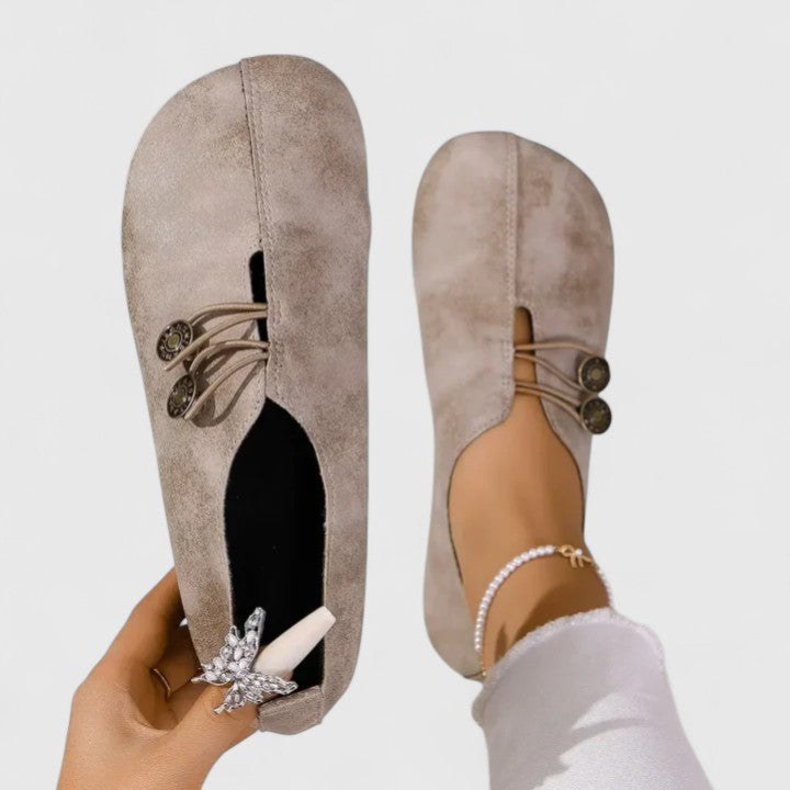 Women's Leather Loafers - Comfortable Slip On Flats