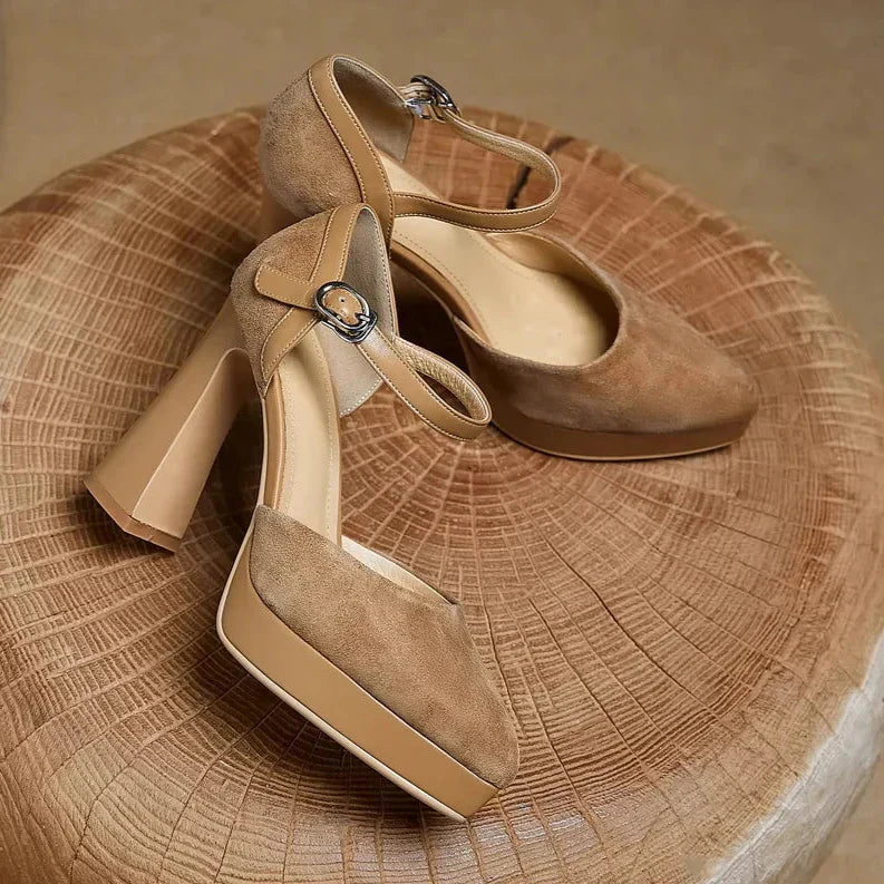 Mary Jane Heels for Women - Classic Ankle Strap Pumps