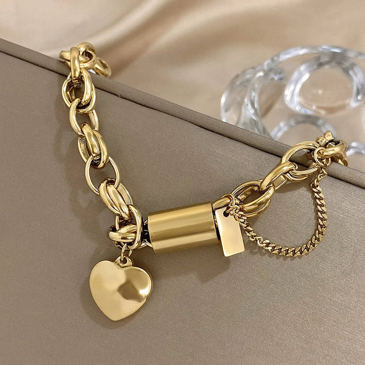 Chunky Gold Bracelet Statement Cuff for Women
