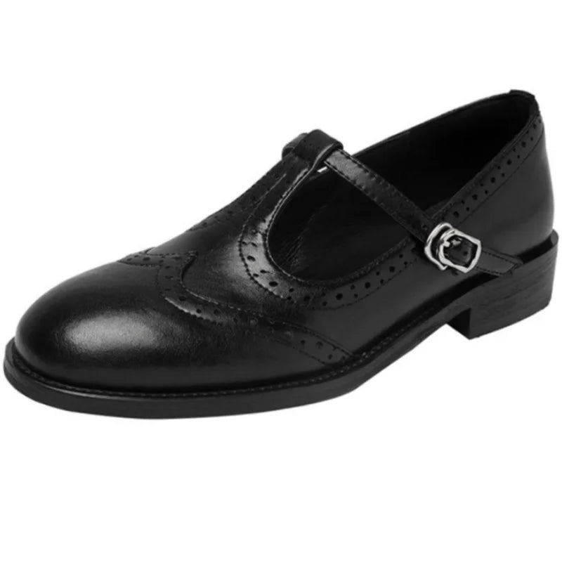 T-Strap Mary Jane Flats for Women - Comfortable All Day Shoes