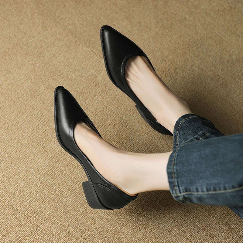 Mary Jane Heels for Women - Mid Heel Comfortable Strap Shoes