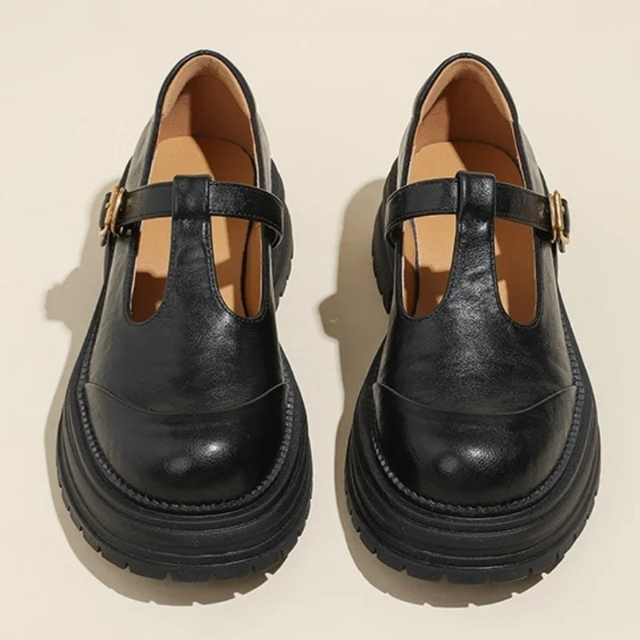 T-Bar Mary Jane Flats - Classic Comfortable Shoes for Women