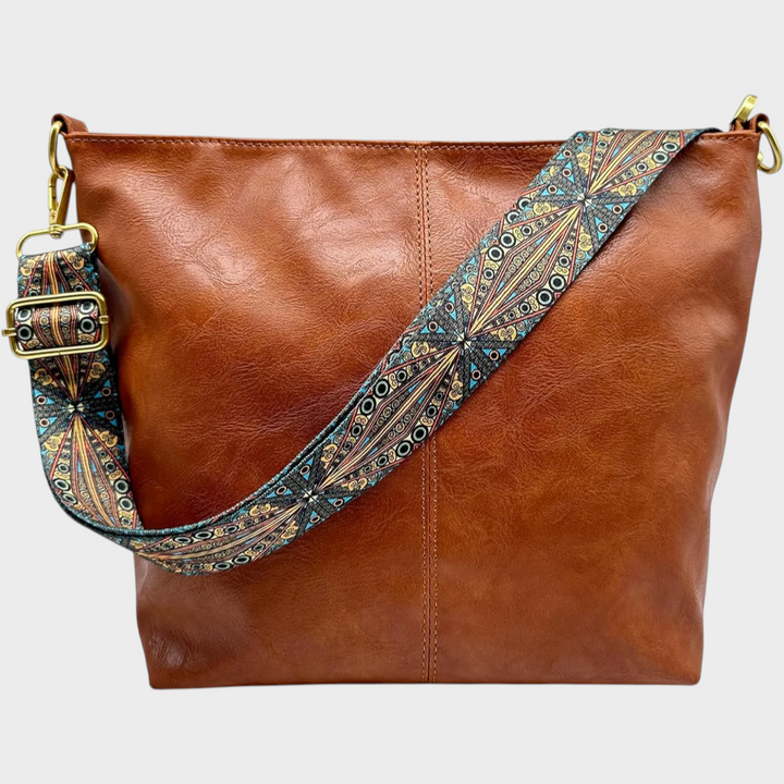 Crossbody Bag for Women - Lightweight Green Vegan Leather Purse