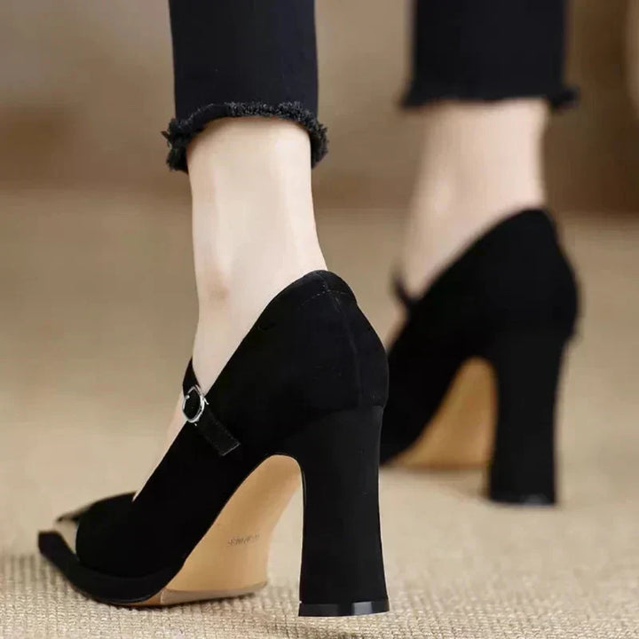 Mary Jane Pumps with Ankle Strap for Women