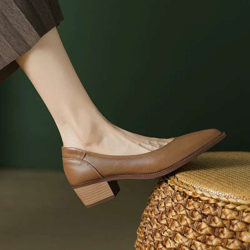 Mary Jane Heels for Women - Mid Heel Comfortable Strap Shoes