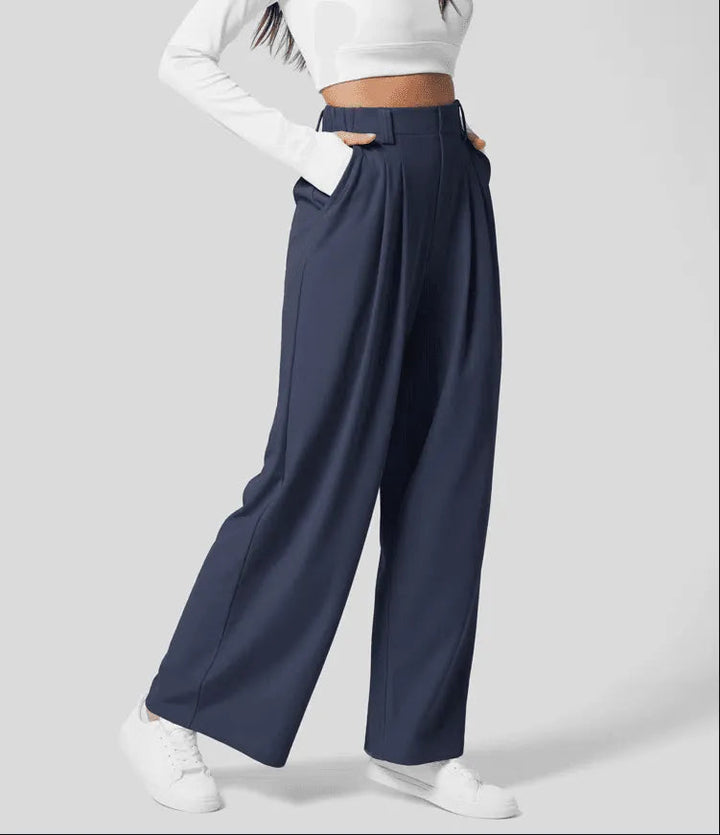 Wide Leg Trousers for Women - Modern High Waisted Pants