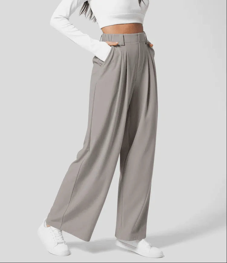 Wide Leg Trousers for Women - Modern High Waisted Pants