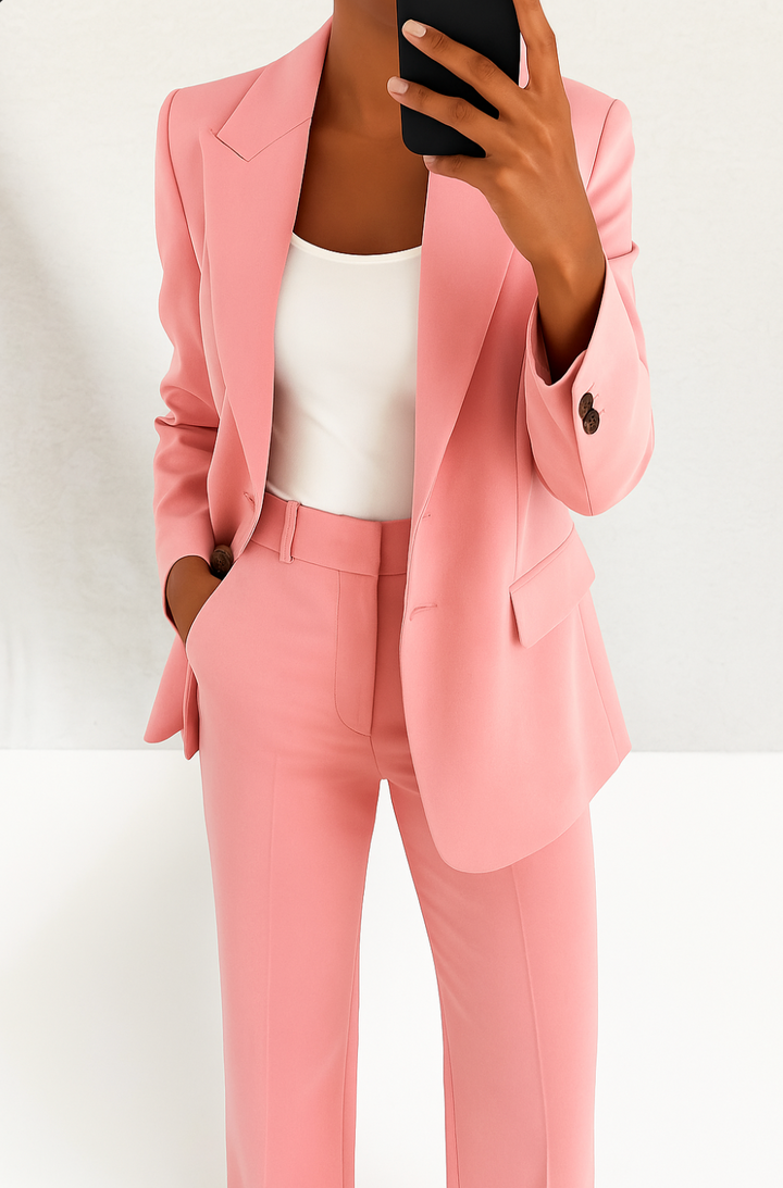 Tailored Blazer and Trouser Set for Women - Professional Suit