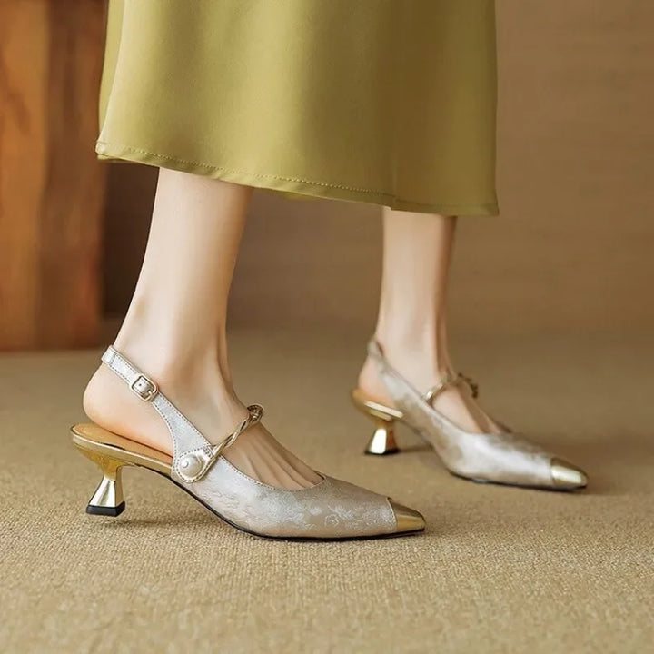 Mary Jane Pumps with Ankle Strap - Classic Comfortable Heels