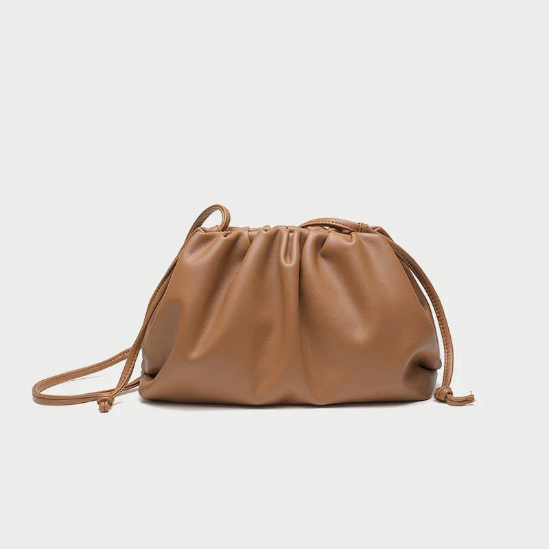 Hobo Shoulder Bag in Soft Vegan Leather - Convertible Crossbody