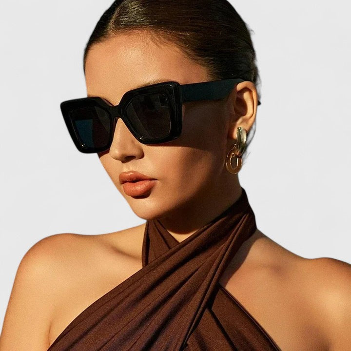 Oversized Sunglasses Women - Geometric Frame UV Protection