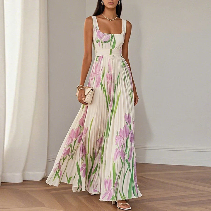Floral A-Line Maxi Dress for Women | Elegant Grace Style