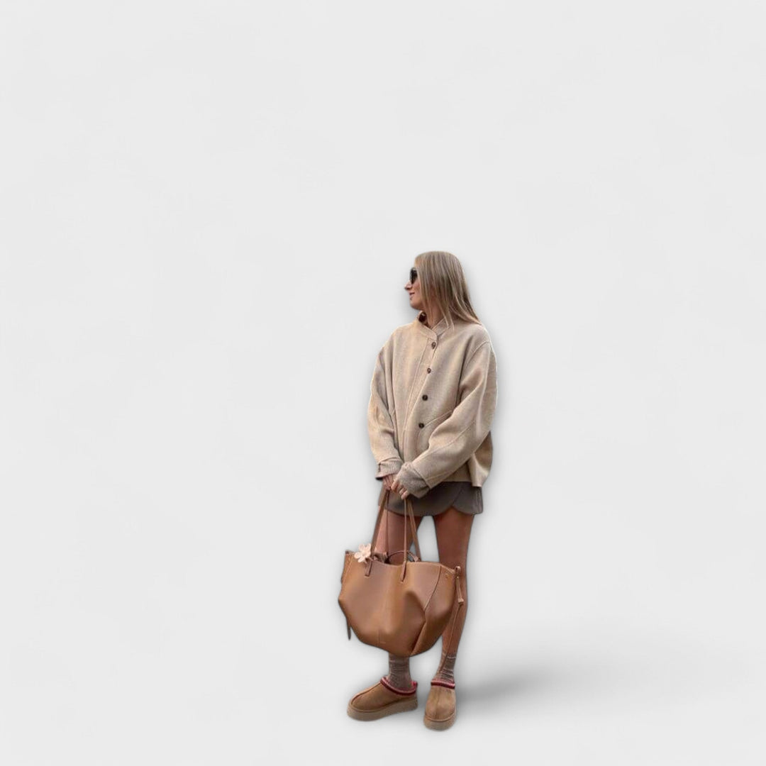 Vintage Leather Shoulder Bag for Women - Spacious Everyday Tote
