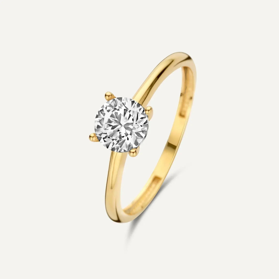 White Gold Ring - Savaya El Playa Statement Band for Women