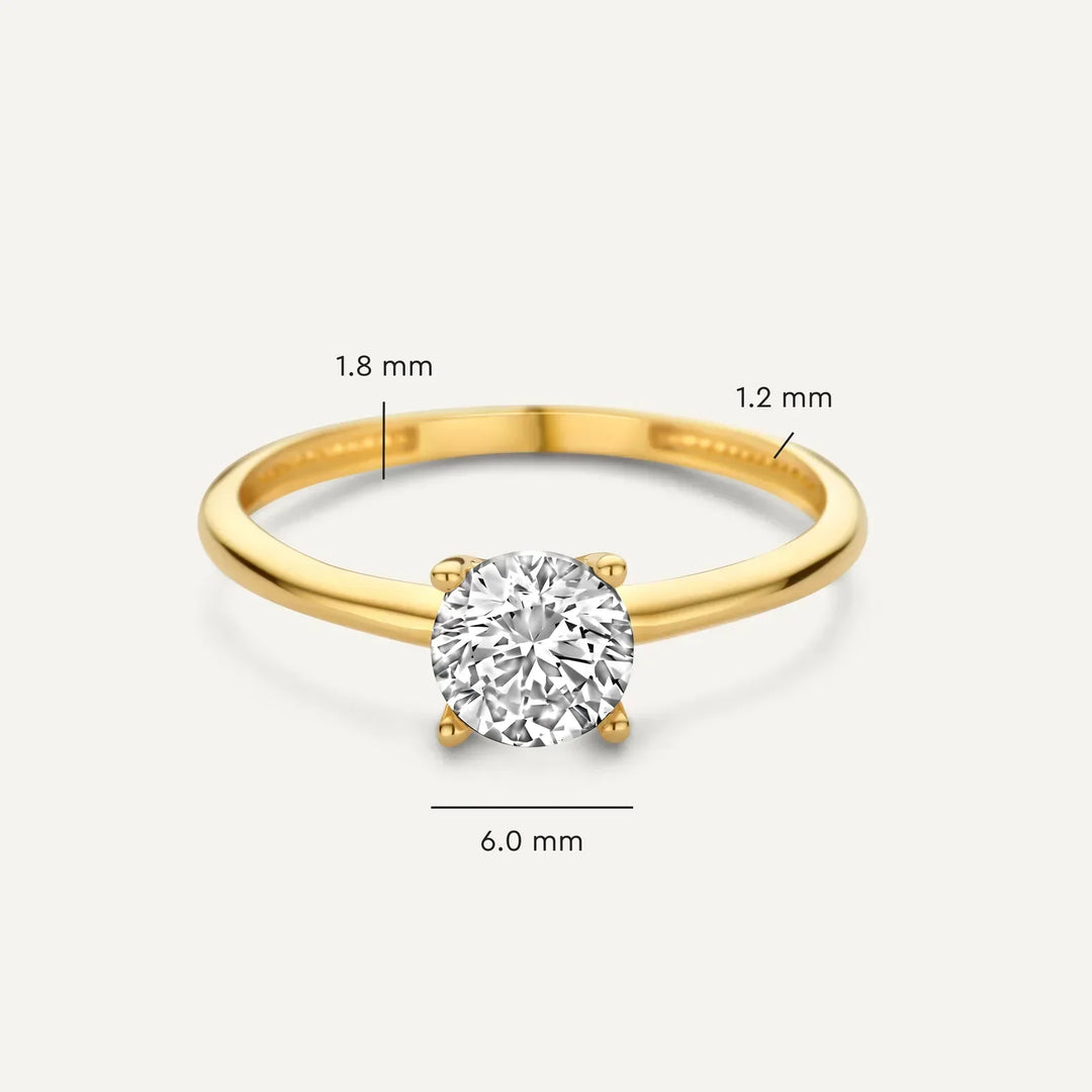White Gold Ring - Savaya El Playa Statement Band for Women