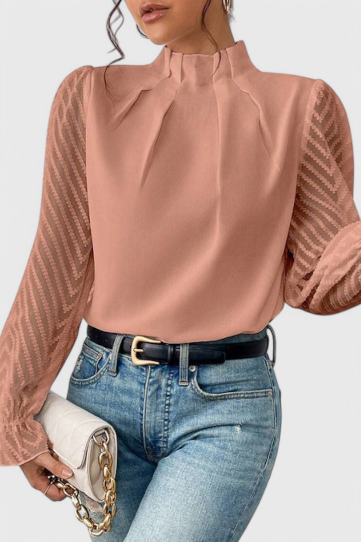 Nautical Blouse With Elegant Accents for Women