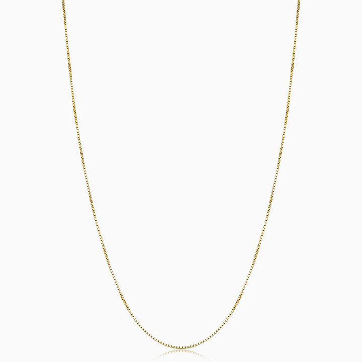 Gold Box Pendant Necklace | Modern Minimalist Chain Necklace