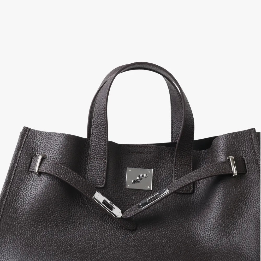 Leather Tote Bag for Work and Travel | Structured Shoulder Bag