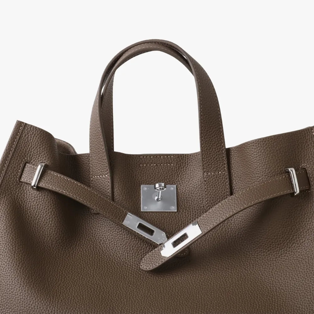 Leather Tote Bag for Work and Travel | Structured Shoulder Bag