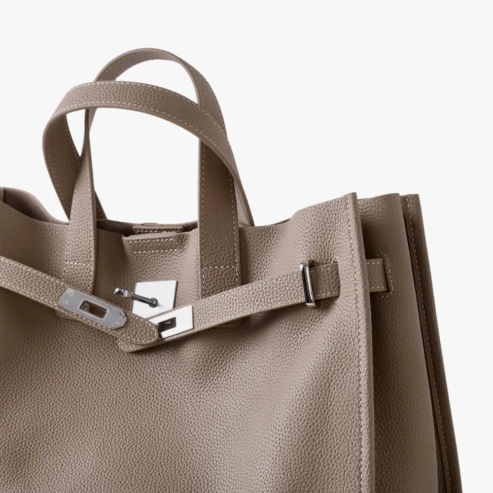 Leather Tote Bag for Work and Travel | Structured Shoulder Bag