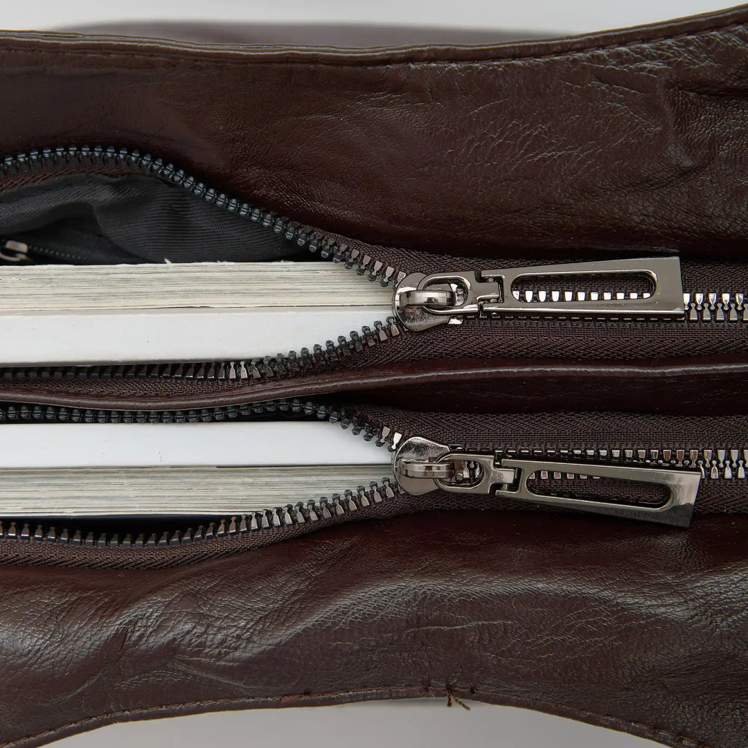 Vegan Leather Crossbody Bag - Structured Tote with Laptop Compartment