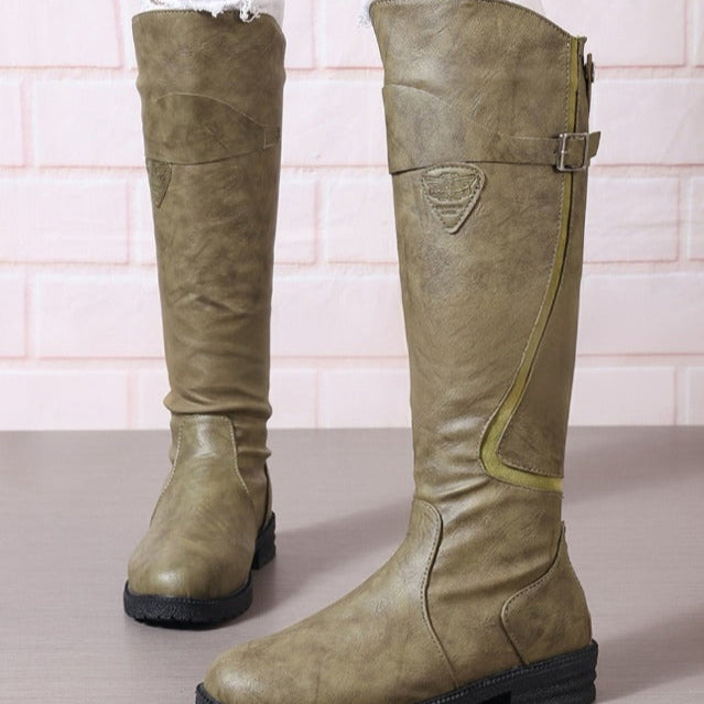 Knee High Riding Boots for Women | Brown Leather Waterproof