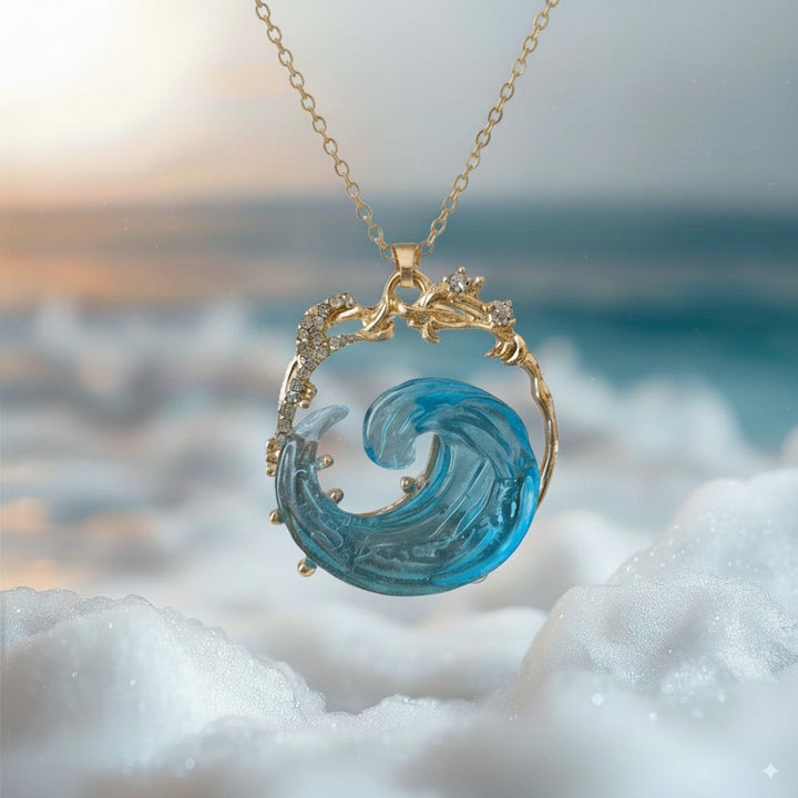 Gold Pendant Necklace with Blue Stone | Delicate Everyday Jewelry