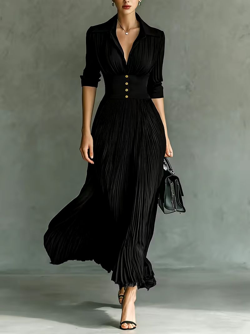 Elegant Maxi Dress for Women - Flowing Floor Length Dress