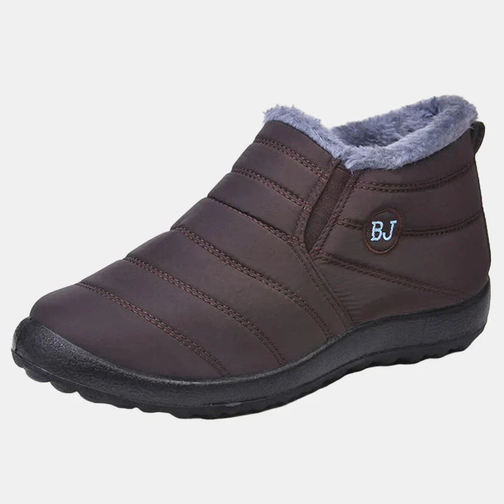 Waterproof Winter Boots for Women Fleece Lined Slip On Ankle