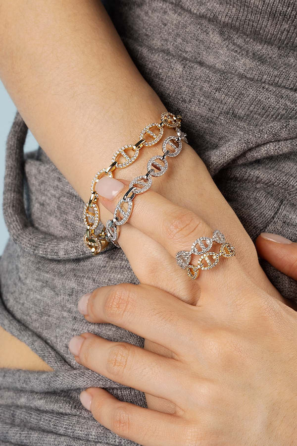 White Gold Bracelet | Isla Marina Elegant Everyday Chain